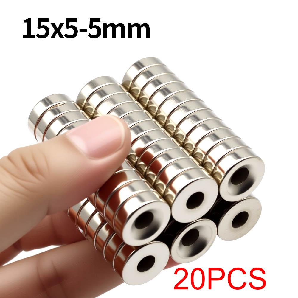 15x5-5mm Super Strong Neodymium Magnet N35 NdfeB Permanent Magnetic imanes Round With Holes Powerful Magnets Refrigerator Magnet