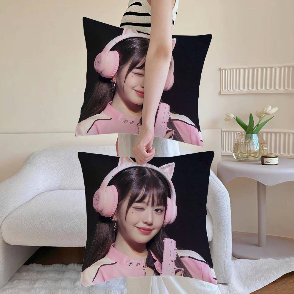 Cool Jang Won Young Pillow Case Anti-dustmite Pillowcase Invisible Zipper Silky Sofa Cushion Cover