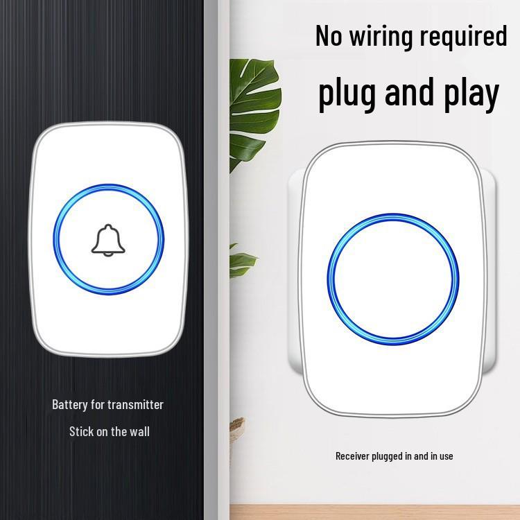 KajiaS A10 Black Wireless Doorbell with Electronic Music and Elderly Call Button