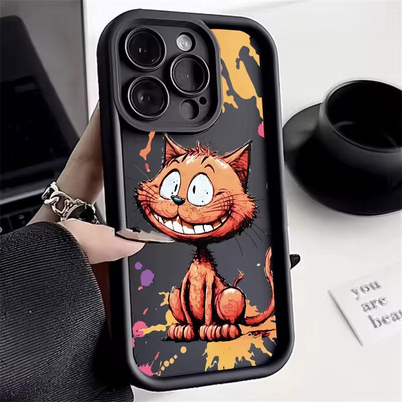 Cartoon Anger Rabbit Soft TPU Case For iPhone16 11 12 13 14 15 Pro Max X XR XS 7 8 Plus SE 2022 Shockproof Silicone Bumper Cover