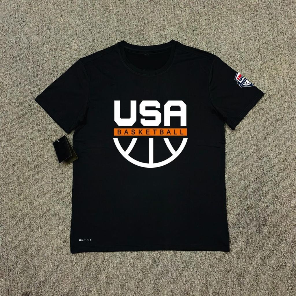 

2025 New USA Dream Team T Shirt National Basketball Training Quick Dry Short Sleeve Warm Up Shooting Streetwear Fashion Top M