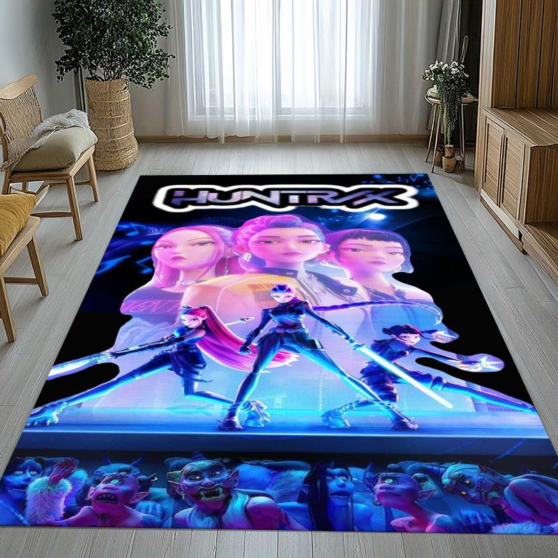 

K-Pop Demon Hunters Golden Saja Boys Living Room Non-Slip Area Rug Soft Carpet for Bedroom Playroom Sofa,Home Decor Doormat 40x60cm