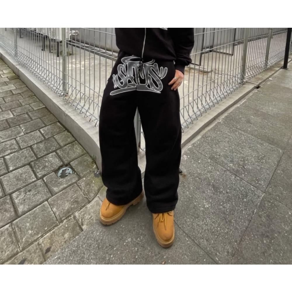Sudadera con capucha y cremallera retro Y2k Harajuku Streetwear para hombre Moda Hip Hop Informal Estampada Pantalones Deportivos para Pareja