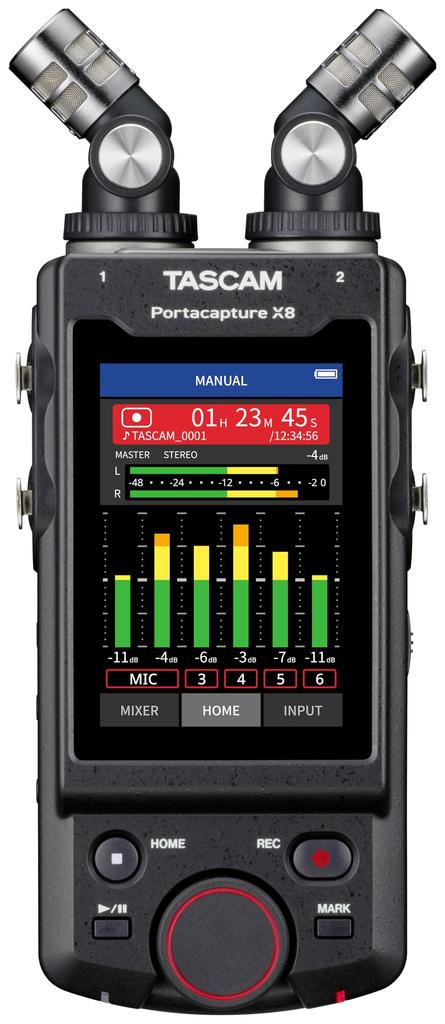 TASCAM Portacapture X8 32-bit Float 192kHz 8-Track Portable Recorder