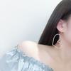 Full Diamond Hollow Love Earrings Women's New Korean Temperament Muse Fan Internet Celebrity Long Earrings Tide