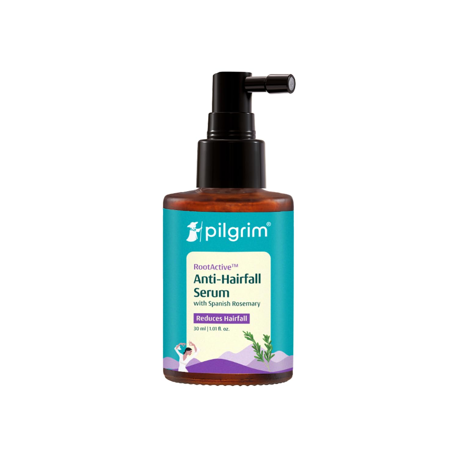 

Pilgrim RootActive Anti-Hairfall Serum 30ml Pack Strengthens Hair Roots Reduces Hair Loss Boosts Density