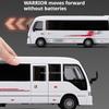 Scale 1:33 Coaster Business Bus Model Car Toy Music Light Pull Back Alloy Diecast MPV Vehicle Models Boys Ornament Collection