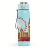 1PC London Ferris Wheel Scene 750ml Color Plastic Sports Water Bottle Leakproof Flip Straw Lid For Sports Office Home Use