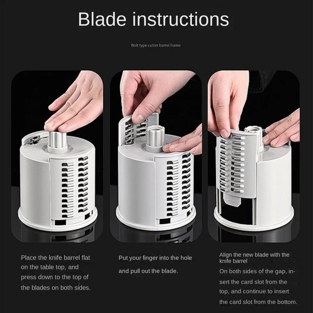 Hot Vegetable Cutter Household Vegetable Cutting Artifact Hand Rock Tube Multi-function Potato Shredder Slicer Grater