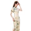 Elegantes Zen-Sommer-Cheongsam-Kleid für Damen: Neues Design im chinesischen Stil mit Knopfleiste