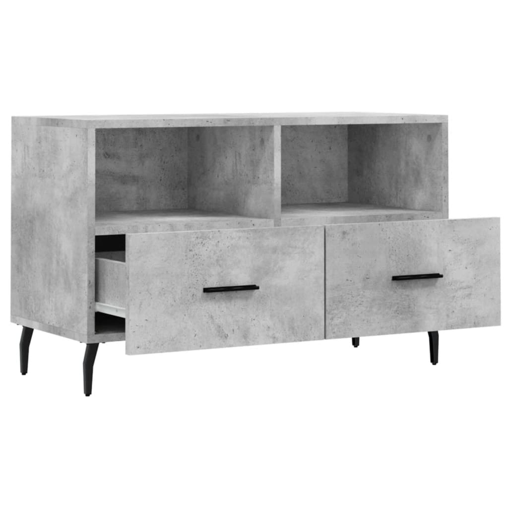 TV Cabinet Concrete Grey 80 x 36 x 50 cm Engineered Wood