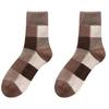 Fashion Thickened Warm Winter Socks Breathable Colorblock Warm Wool Socks Soft Comfortable Home Socks Unisex
