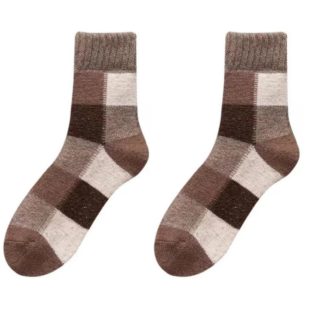 

Fashion Thickened Warm Winter Socks Colorblock Comfortable Floor Socks Soft Home Socks Unisex One Size хаки