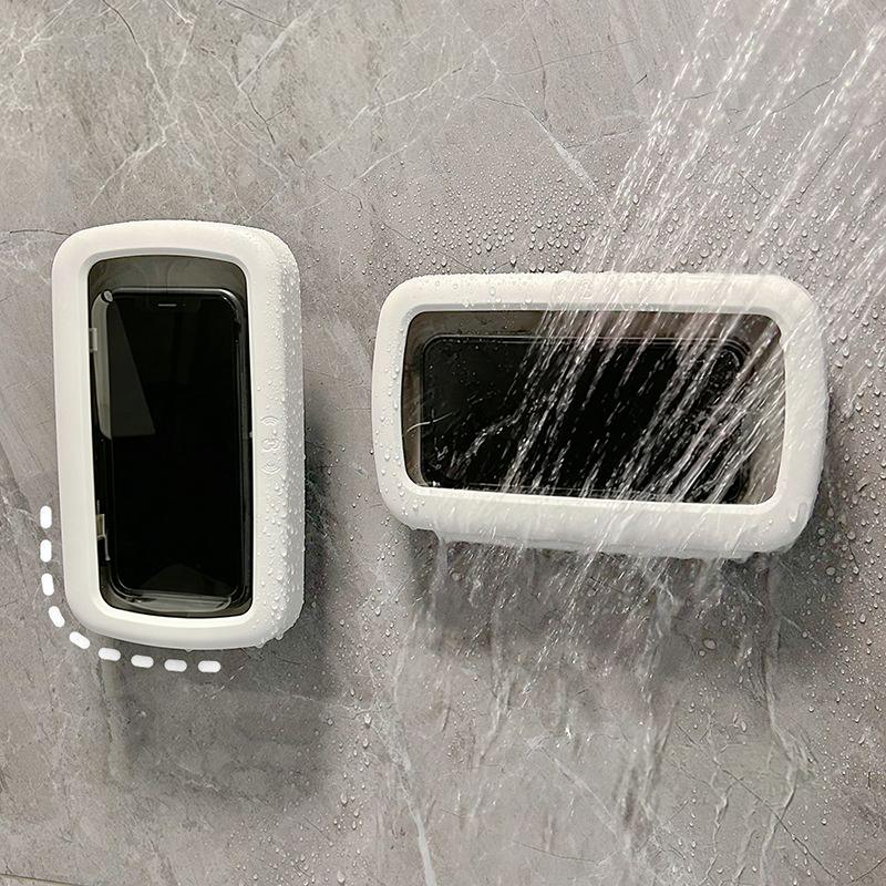 Rotatable Waterproof Wall-Mounted Mobile Phone Box Protective Cover Touch Screen Mobile Phone Holder Bathroom Sealed Storage