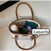 Ladies Large Capacity Shoulder Bags Vintage Commuting Underarm Bags Solid Color Casual Handbag Women High Quality Tote Bag