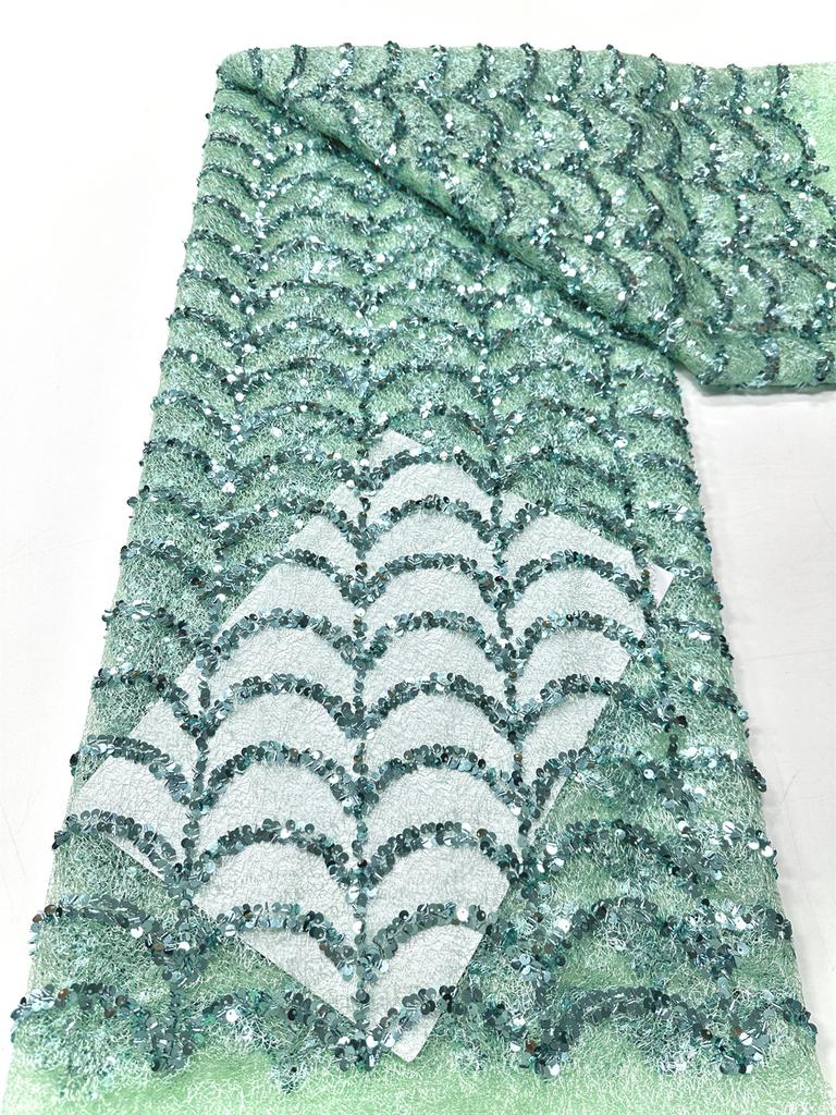 Luxury African Sequins Lace Fabric 2026 High Quality Sequins Lace Embroidery Mesh Fabric Nigeria For Women Wedding Party Dresses