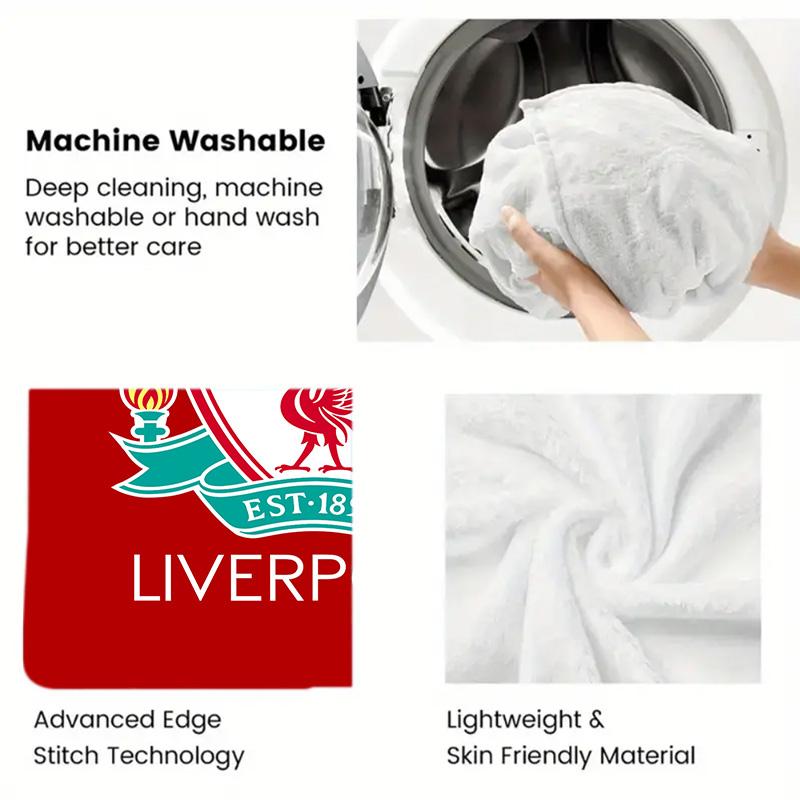 Coperta di Flanella con Fantasia Liverpool Alta Qualità Tutte le Stagioni Calore e Comfort Perfetta per Regali di Natale.