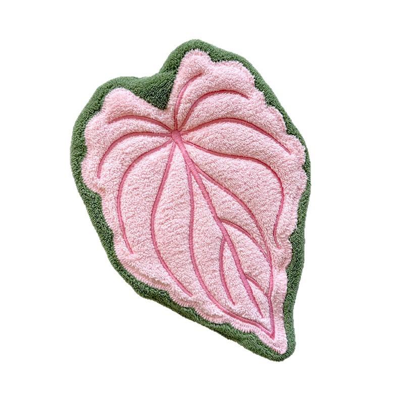 

Coral Fleece Leaf Towel, Cute Cloth Handkerchief, Absorbent Thick Towel Handkerchief, Both Beautiful and Practical рожевий