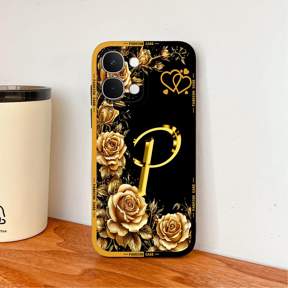 For Vivo Y500i / Y31D Phone Case Couple Letters Shockproof Full Coverage Funda For Vivo Y 31d Y 500i Soft Liquid Silicone Cover