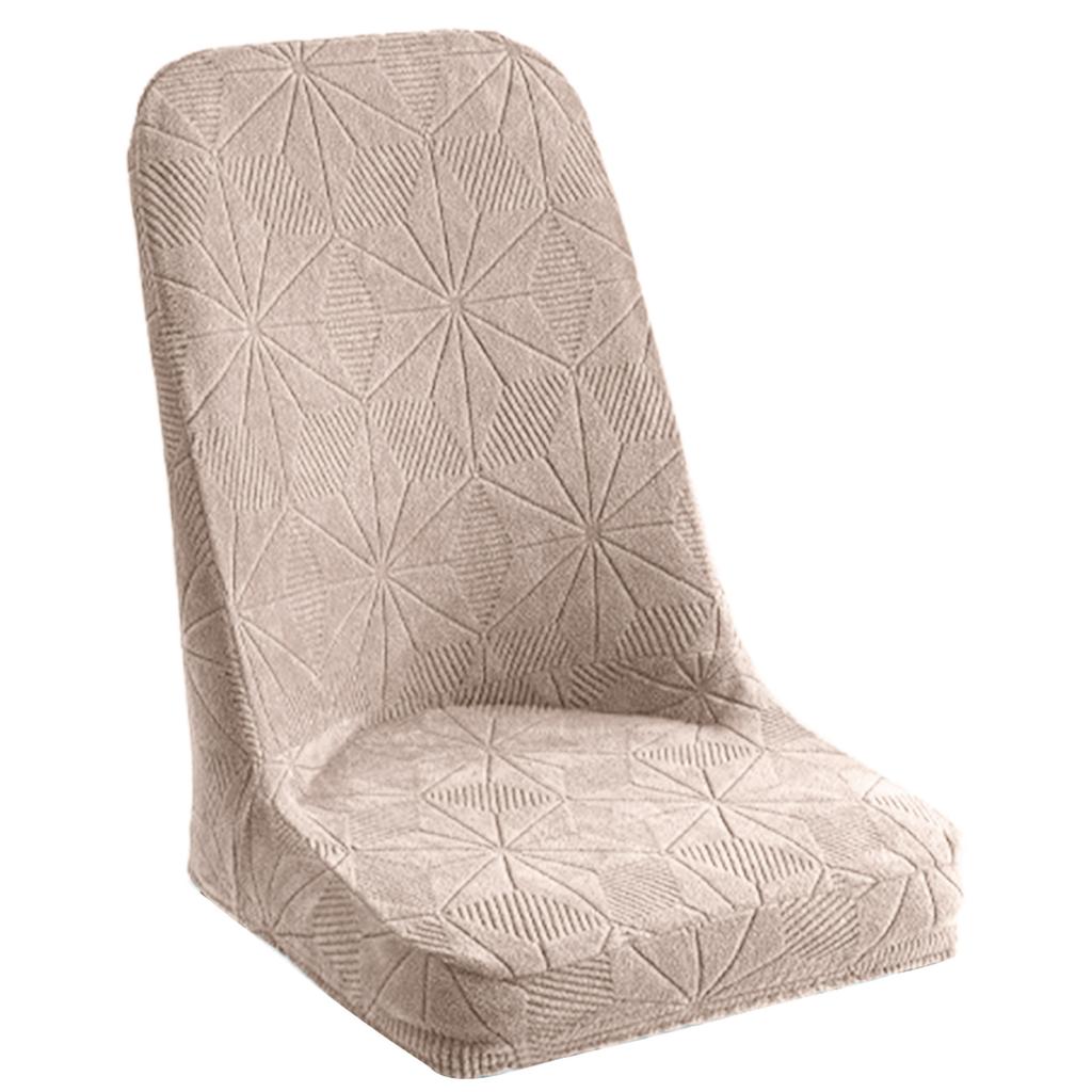 Jacquard Chair Covers Soild Color Anti-dust Curved Chair Slipcover for Living Room Banquet Wedding Office Elastic Covers