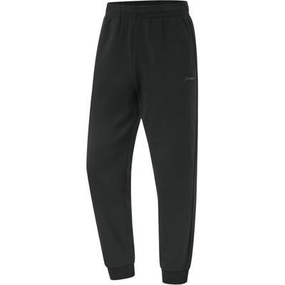 Simple Warm Fleece Knit Sports Pants Men Bottoms Black AKLU557-1