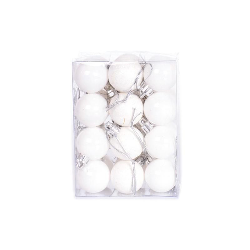 24Pcs Hanging Pendants Ornament Decorative Round Plastic Ornaments Ball Party