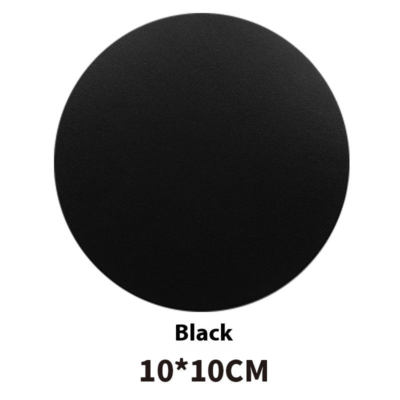 Faux Leather Drink Coaster 3.94in Round Heatproof Cup Mat Tableware Pad Trivet Mat Round Drink Mat Trivet Mats Accessories 6pcs