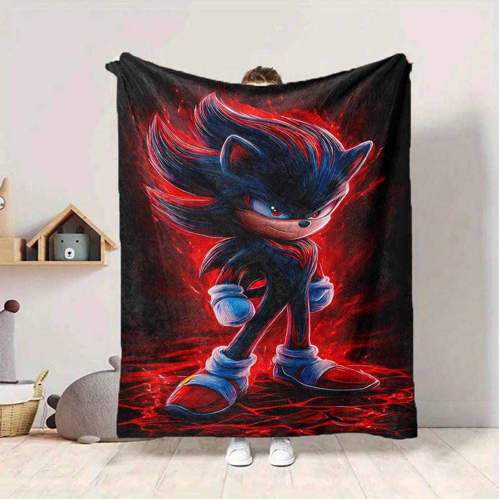 1pc Shadow Sonic Flannel Blanket, Soft Skin-Friendly with Digital Printing, Various Sizes Available for Family, Friends104