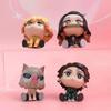 Anime Figure Cute Tanjirou Nezuko Figurine Kawaii Zenitsu Inosuke Desktop Ornament Comic Toys For Birthday Gift