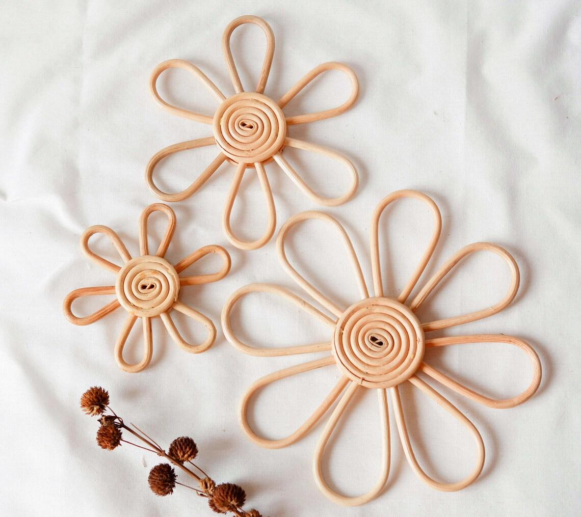 

Квітковий Ротанг Настінний Декор Ручної Роботи - Сільський Стиль Домашні Декоративні Аксесуари Елегантна Прикраса для Фестивальних Вечірок та Домашнього Декору S природний