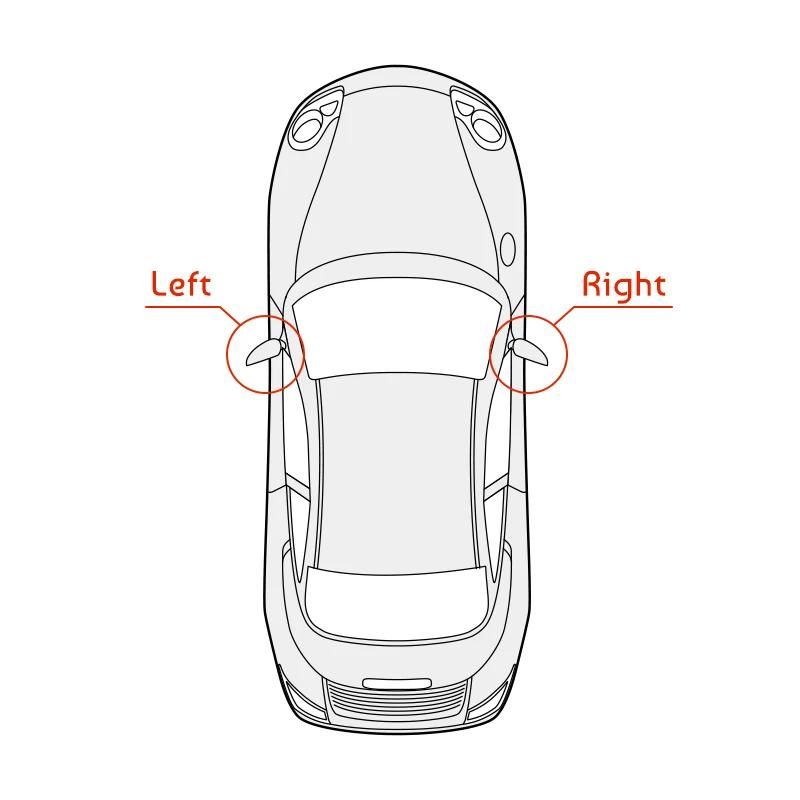 Wide Angle Convex Wing Rearview Mirror Glass Heated With Back Plate for Peugeot 3008 5008 For CITROEN C3 Picasso