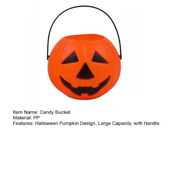 Feiertagsdekoration Requisiten 1/2/3 Stück Halloween Kürbis Süßigkeiten Eimer, Süßes oder Saures Halter Korb, Korb Jack-O-Lantern Süße Snack Eimer mit