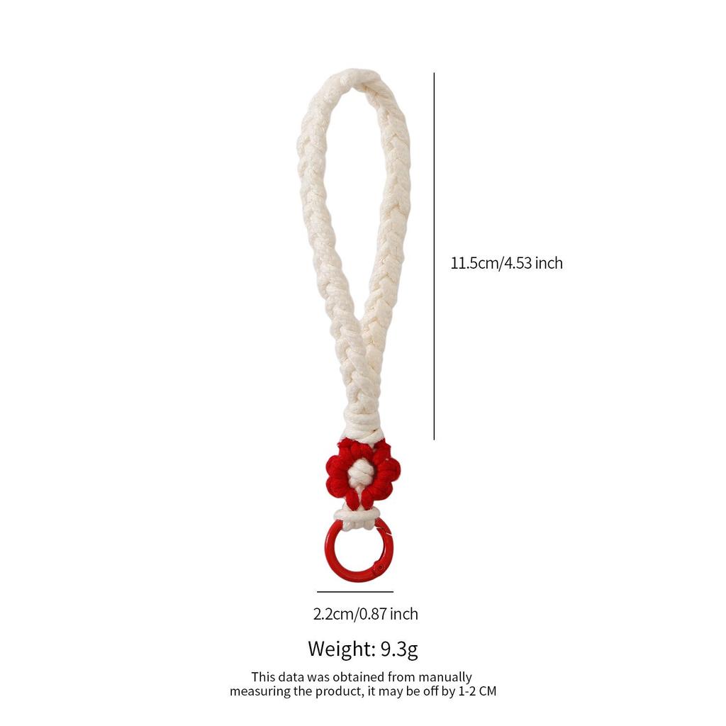 Daisy Flower Phone Lanyard - Handmade Woven Camera Strap & Pendant for Women