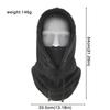 Unisex 3 In 1 Fleece Warm Balaclava Cap Outdoor Face Mask Neck Warm Hooded Hat Men Women Thermal Riding Cycling Beanie Headgear