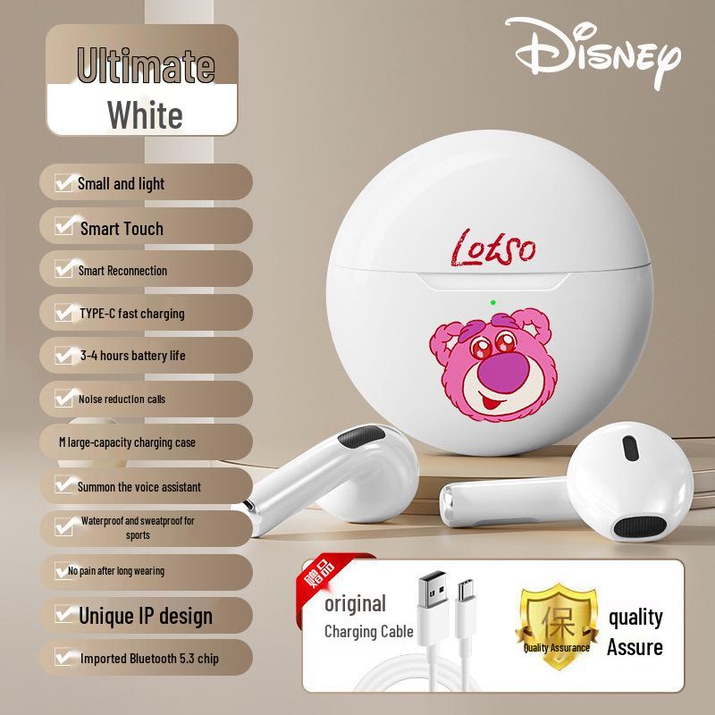 Disney BH889 Wireless Sports Headphones - Long Battery Life, Noise Reduction, Universal Compatibility