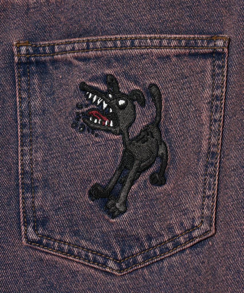 Brown Bless Hinder Post Wide Denim Pants - Purple