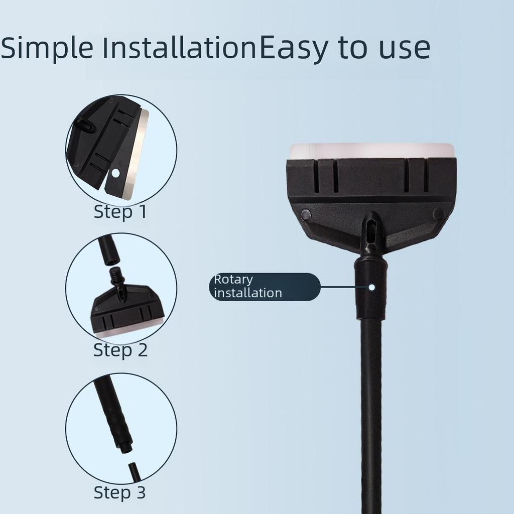 Wide Algae Scraper for Fish Tanks and Aquariums - Long Handle Blade for Algae and Moss Removal.