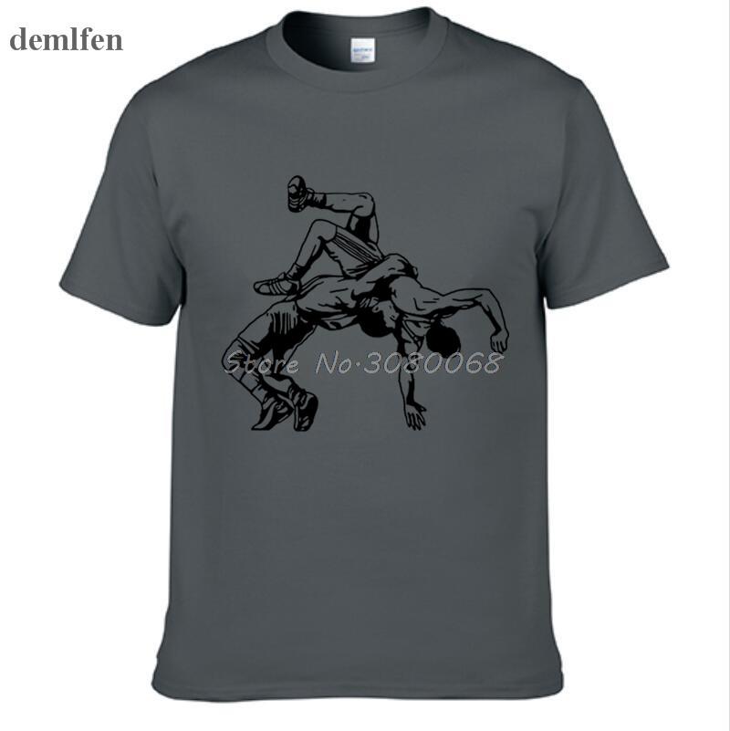Funny Printed Men T Shirt Newest Wrestling Muay Thai T Shirt Casual O Neck Short Sleeve