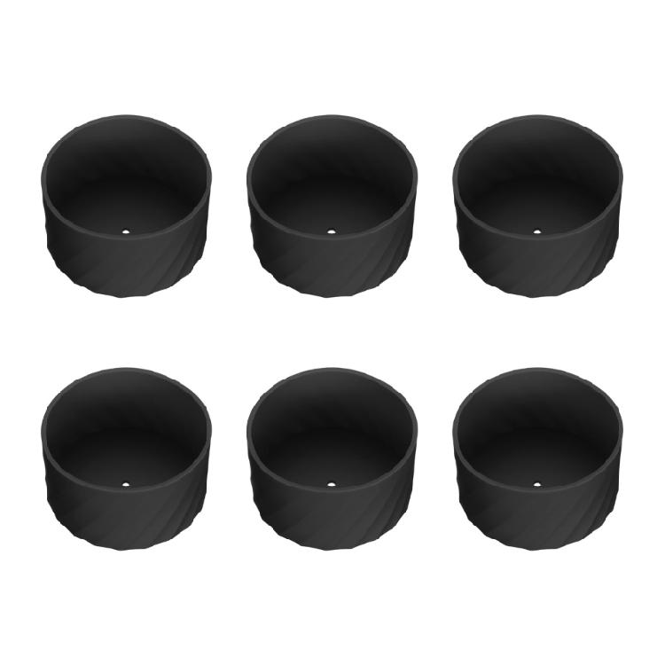 6pcs Flexible Silicone Cup Sleeve Heat Resistant Water Bottle Bottom Cover Dishwasher Safe Drinkware Protector