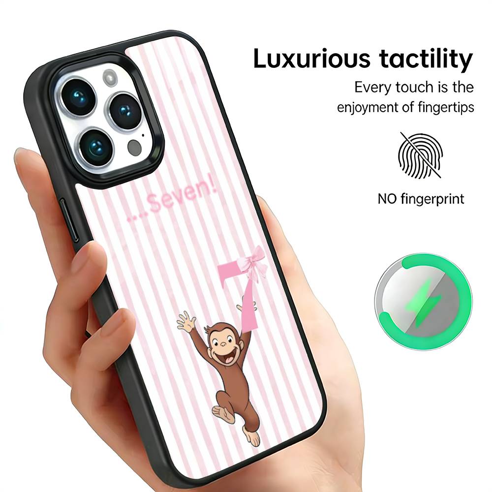

Mokey C-Curious G-Georges Phone Case For iPhone17,16,15,14,13,12,11 Plus,Pro Max, New Magnetic Wireless Charging iPhone15Plus
