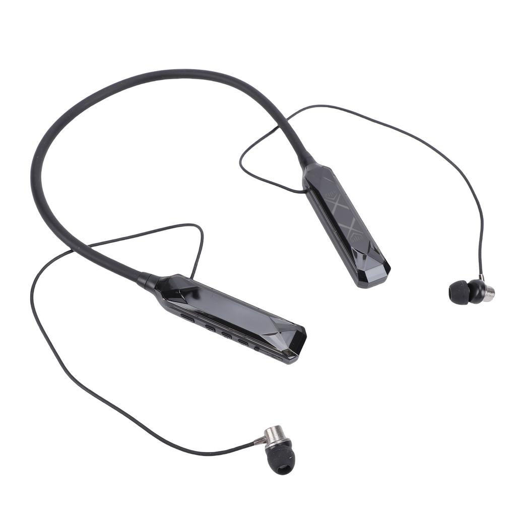 Neckband Earbuds Bluetooth 5.3 Real Time Battery Display Wireless Neckband Earphones with Small Memory Card Slot for