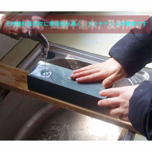 Bilaida Natural Medium Blue Whetstone (Medium Whetstone) + Medium Blue Rock Whetstone (Rough Whetstone) - Two Pieces, Perfect for Sharpening Knives At