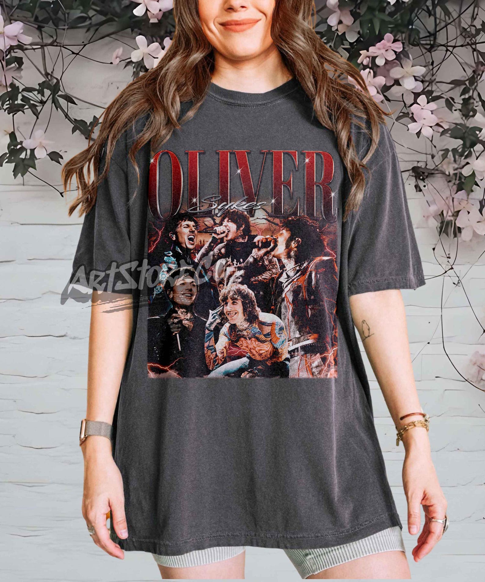 Oliver Sykes T-Shirt, Retro Vintage Concert Apparel S