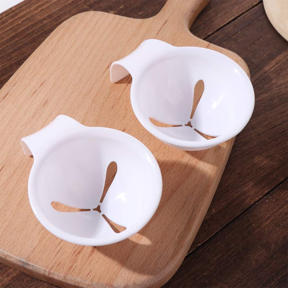 

6pcs Manual Egg Liquid Filter Food Grade Plastic Eggs Yolk Filter Home Kitchen Gadget білий
