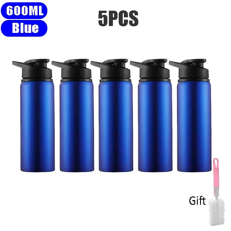 Large 600ml Stainless Steel Sports Bottle Leak Proof Design Bike Cycling Camping Outdoor Travel Water Flask Durable