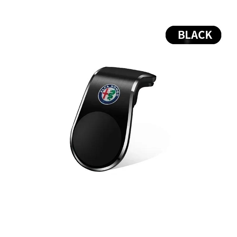 For Alfa Romeo Car Magnetic L-Type Phone Holder For Alfa Romeo 146 147 155 156 159 Stelvio Giulia Giulietta Mito GT Car Accessor чёрный