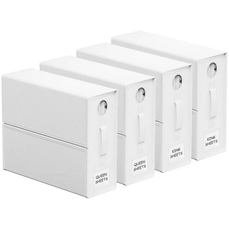 Large Capacity Foldable Non-Woven Fabric Four-Piece Set With Visible Windows for the Bed - Four-Piece Set Storage Containers