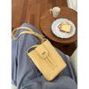 Women's Portable Pu Mini Phone Bag Solid Leather Flap Casual Crossbody Bags Female Versatile Shopping Messenger Shoulder Pack