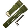 Stalimy Replacement Watch Strap for CASIO G-SHOCK Mudmaster GG-1000 GWG-100 GSG-100 Natural Resin Silicone Green with Tools