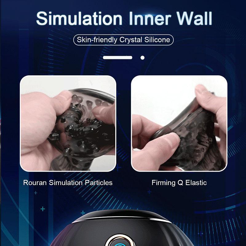 Gresskar Masturbator Auto Roterende Mannlig Masturbator Uttrekkbar Mannlig Masturbator Simulert Oralsex Maskin Voksen Sexleketøy